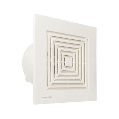 Estevez Extractor de Aire con Reja Atirretorno de 4" para Baño / Cocina, Pared, Modelo 1604(eco)