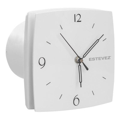 Estevez Extractor de Aire Con Reloj 4 ", Baño / Cocina, Pared, Modelo 3804