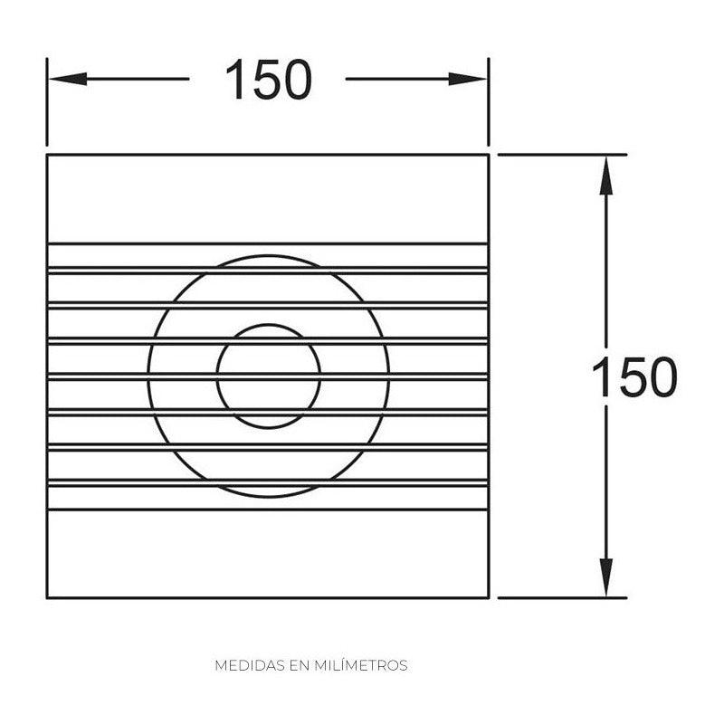 Extractor de Aire | 1204 | 4 pulgadas | Baño / Cocina | Pared / Techo | Reja Antirretorno - LuzDeco