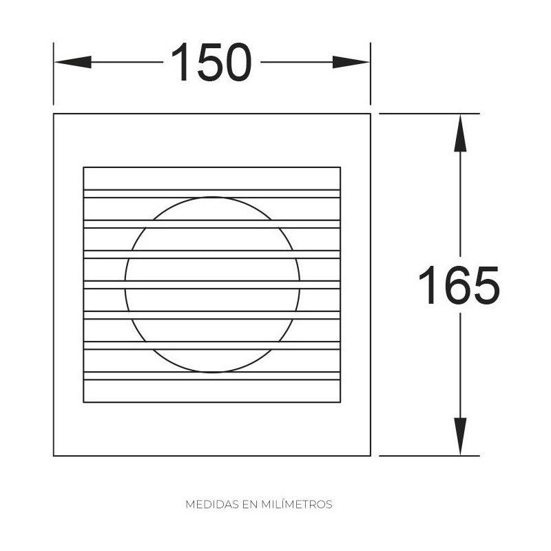 Extractor de Aire | 1404-H | 4 pulgadas | Baño / Cocina | Pared / Ventana | Sensor Humedad - LuzDeco