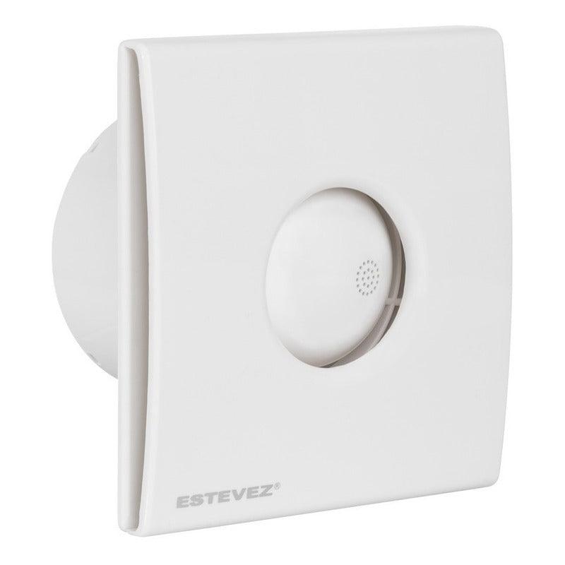 Exctractor  de Baño 4" Estevez 1304: Bajo Ruido, Diseño Europeo, Ideal para Bañoso - LuzDeco