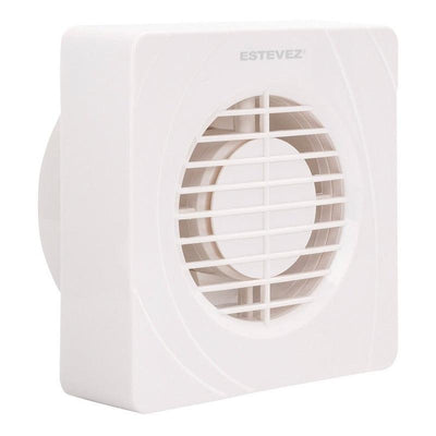 Estevez Extractor de Aire de 6" con Rejilla Frontal Para Baño / Cocina, Pared, Modelo 1106(eco)