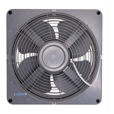 Estevez Extractor de Aire Industrial con Reja Antirretorno de 12" para Pared, Modelo 1812(eco)