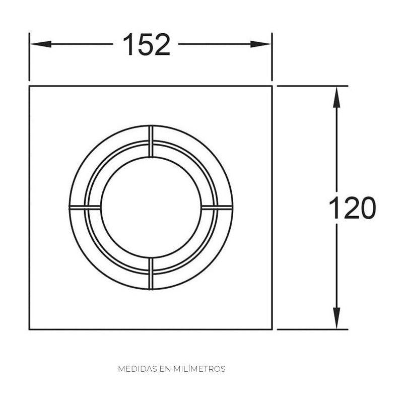 Extractor de Aire | 2704 | 4 pulgadas | Baño / Cocina | Pared | Tipo Francés - LuzDeco
