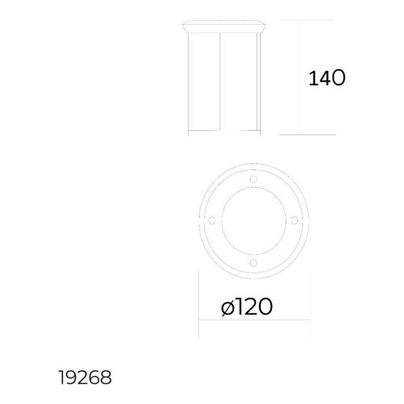 Lámpara De Piso Led Empotrable Estevez Foco Mr16 Gu5.3 - LuzDeco