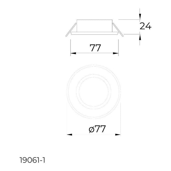 Foco LED Empotrable Aluminio MR16 GU5.3 Estevez 19061-1 - 50W máx - Iluminación Direccional- LuzDeco