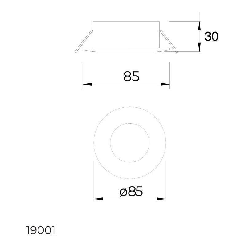 Foco LED Empotrable Básico Metal MR16 GU5.3 Estevez 19001-1-NB - 50W máx - Iluminación General - LuzDeco