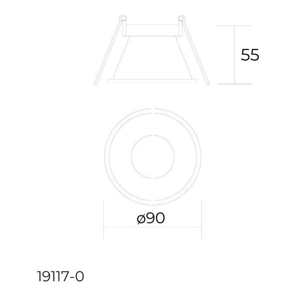  Foco LED Empotrable MR16/GU5.3 Estevez 19117-0 - 35W máx - Luz Blanca - Ángulo Ajustable - LuzDeco