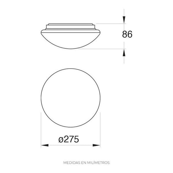 Estevez 19434: Lámpara LED Sobreponer 10W - Luz Cálida 3000K- LuzDeco
