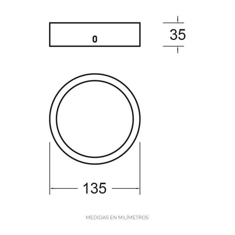 Lámpara Led | 39132 | 12W | Sobreponer Techo | Luz Cálida 3000K - LuzDeco