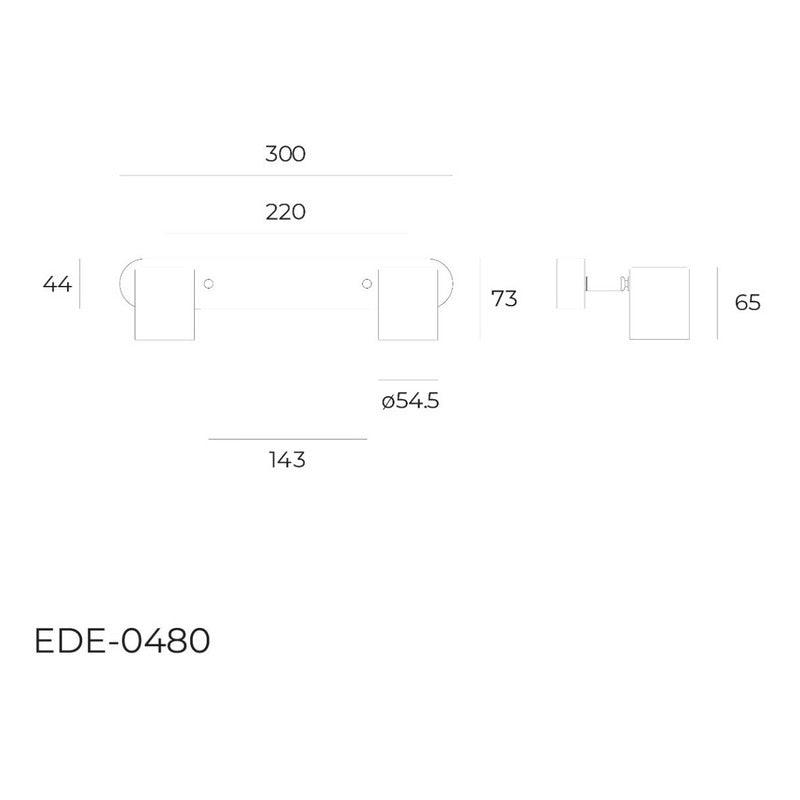 Foco LED Orientable en Riel Estevez EDE-0480-BLA - Base GU10 - Blanco - Diseño Moderno - LuzDeco