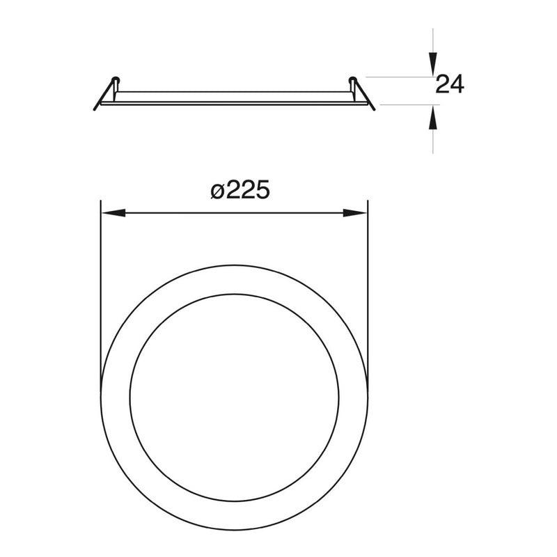 Lámpara Led | 39104 | 18W | Empotrar Techo | Luz Cálida 3000K / Luz Neutra 4000k / Luz Fría 6000K - LuzDeco