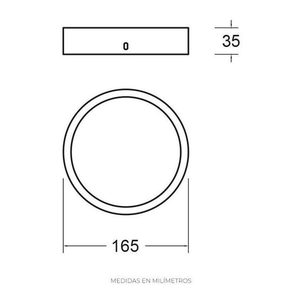 Lámpara Led | 39133 | 18W | Sobreponer Techo | Luz Cálida 3000K | Acabado Níquel - LuzDeco