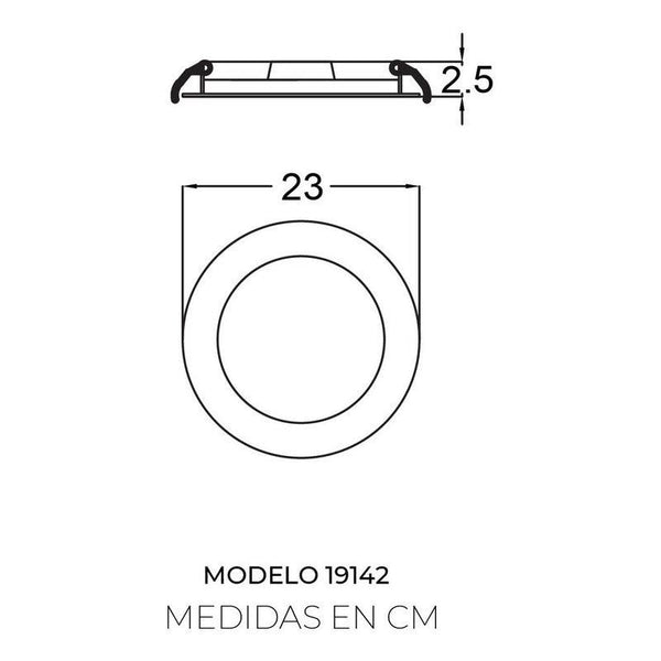  Lámpara LED Empotrable Estevez 18W - Luz Neutra 4000K, Diseño Moderno, Modelo 19142-0  - LuzDeco