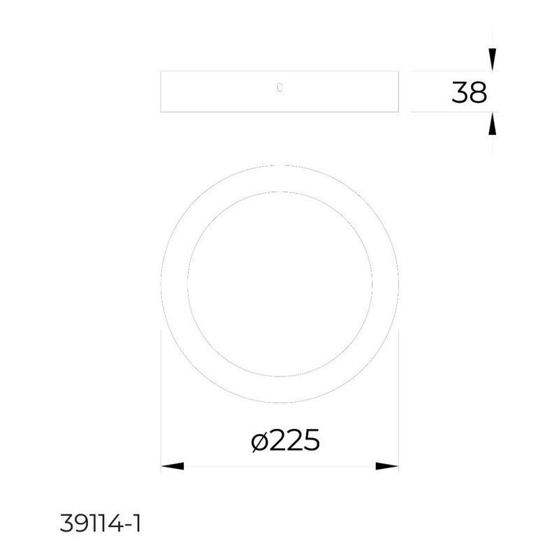 Lámpara Led Sobreponer Estevez Drum 18w Aluminio Níquel - LuzDeco