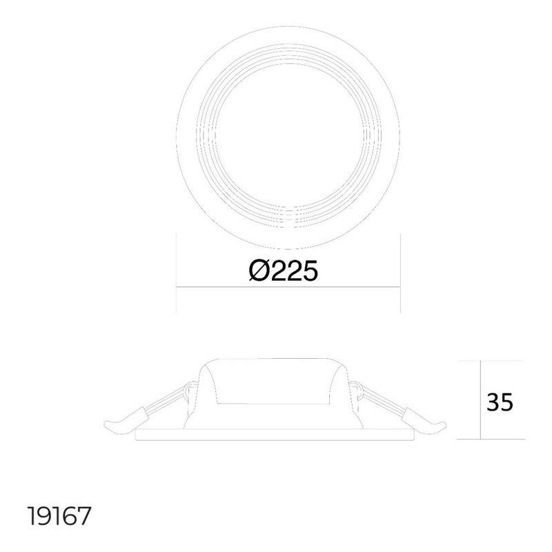 Lampara LED | 19167 | Empotrable | Ultradelgado | 24w - LuzDeco