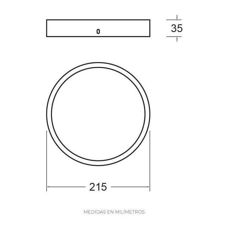 Lámpara Led | 39134 | 25W | Sobreponer Techo | Luz Cálida 3000K | Acabado Níquel - LuzDeco