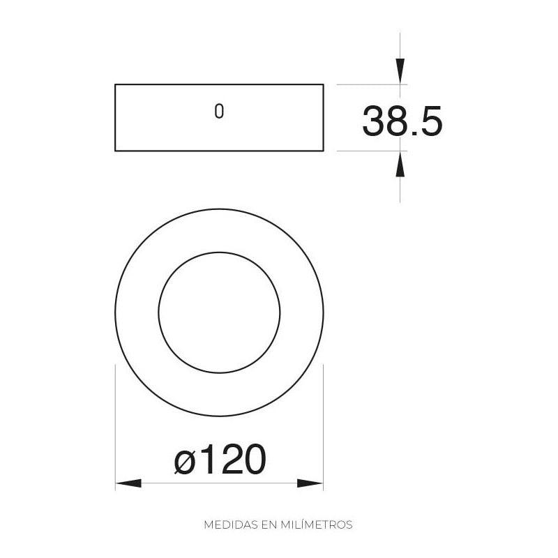 Lámpara Led | 39112 | 6W | Sobreponer Techo | Luz Cálida 3000K / Luz Neutra 4000K / Luz Fría 6000K - LuzDeco