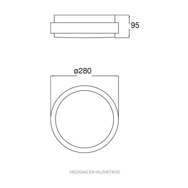 Lámpara Led | 19318 | 14W | Sobreponer Techo | Luz Neutra 4000K | Atenuable - LuzDeco