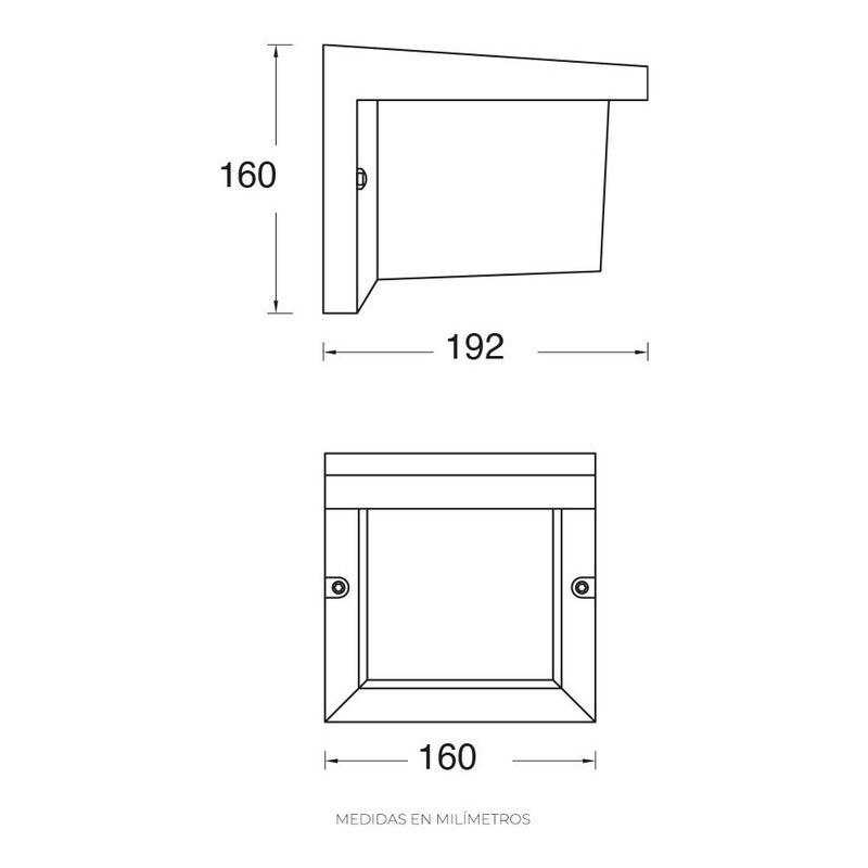 Lámpara Led | 19225 | 13W | Sobreponer Pared | Entrada Foco E26 | Para Exterior - LuzDeco