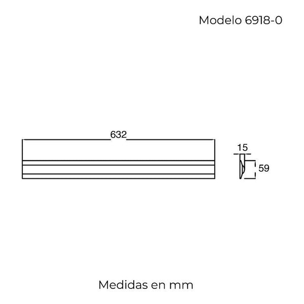 Luminaria LED Lineal Estevez 6918-0: 15W, Luz Neutra, Enlazable, Ideal para Hogar y Oficina- LuzDeco