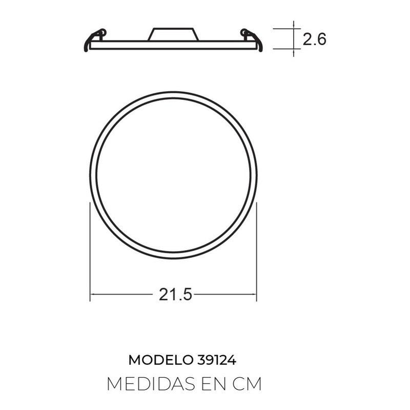 Lámpara Led | 39124 | 25W | Empotrar Techo | Luz Cálida 3000K / Luz Fría 6000K - LuzDeco