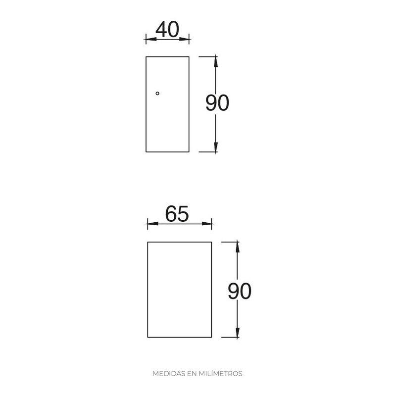 Lámpara LED | 19211 | 2W | Sobreponer Pared | Luz Neutra 4000K | Para Exterior Techado - LuzDeco