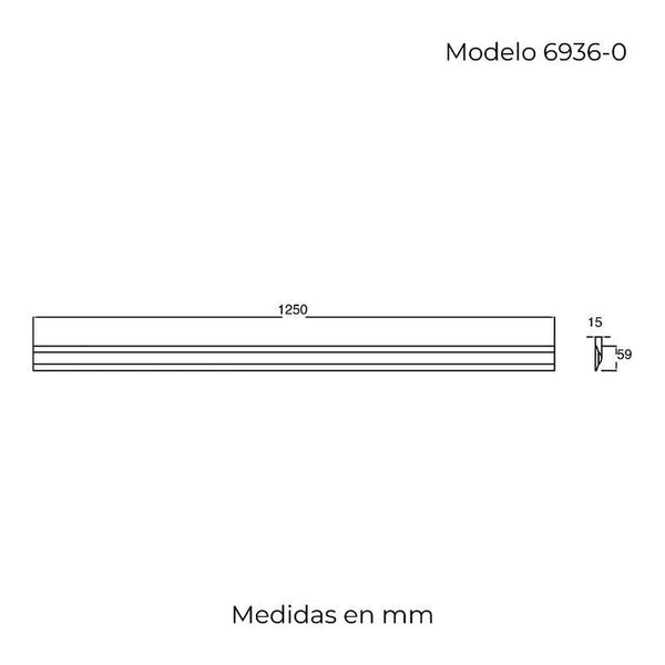  Luminaria LED Lineal Estevez 6936-0: 36W, Luz Neutra 4000K, Enlazable, Ideal para Espacios Amplios- LuzDeco