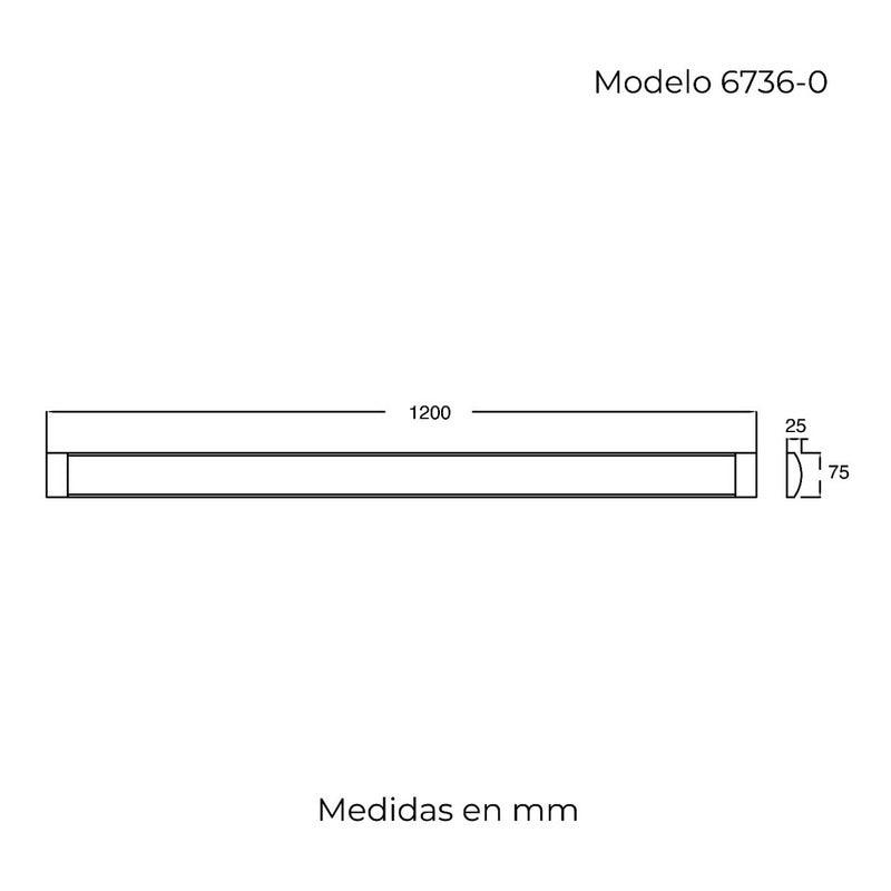 Lámpara Led | 6736 | 36W | Sobreponer Techo | Luz Neutra 4000K | Luminario Lineal - LuzDeco