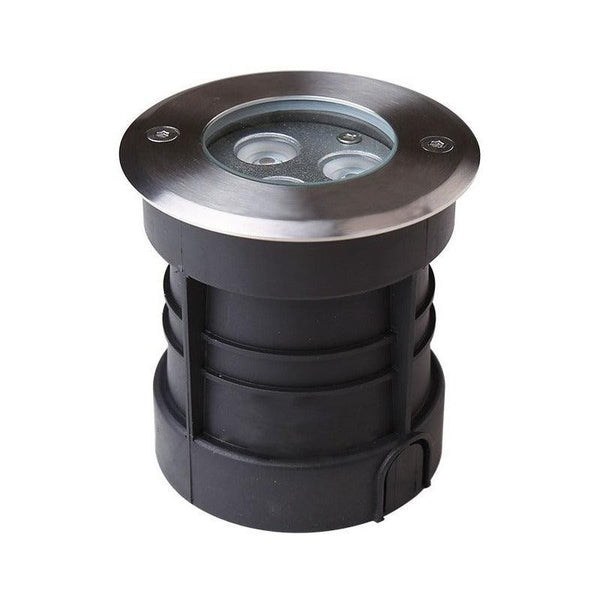 Foco LED Empotrable Exterior Estevez 19204: 3W, Luz Cálida 3000K, IP67, Acero Inoxidable, Ideal Jardines y Piscinas- LuzDeco