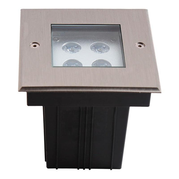 Lámpara LED Empotrable Exterior Estevez 19205 - 4W - Luz Cálida 3000K - Acero Inoxidable y Aluminio-LuzDeco