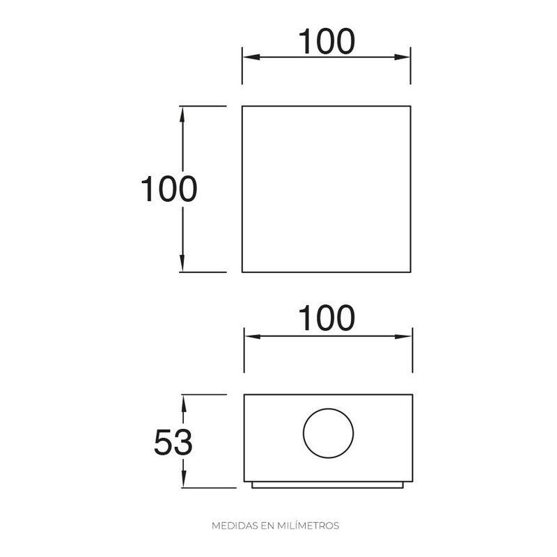 Lámpara Led | 19213 | 4W | Sobreponer Pared | Luz Neutra 4000K | Para Exterior Techado - LuzDeco