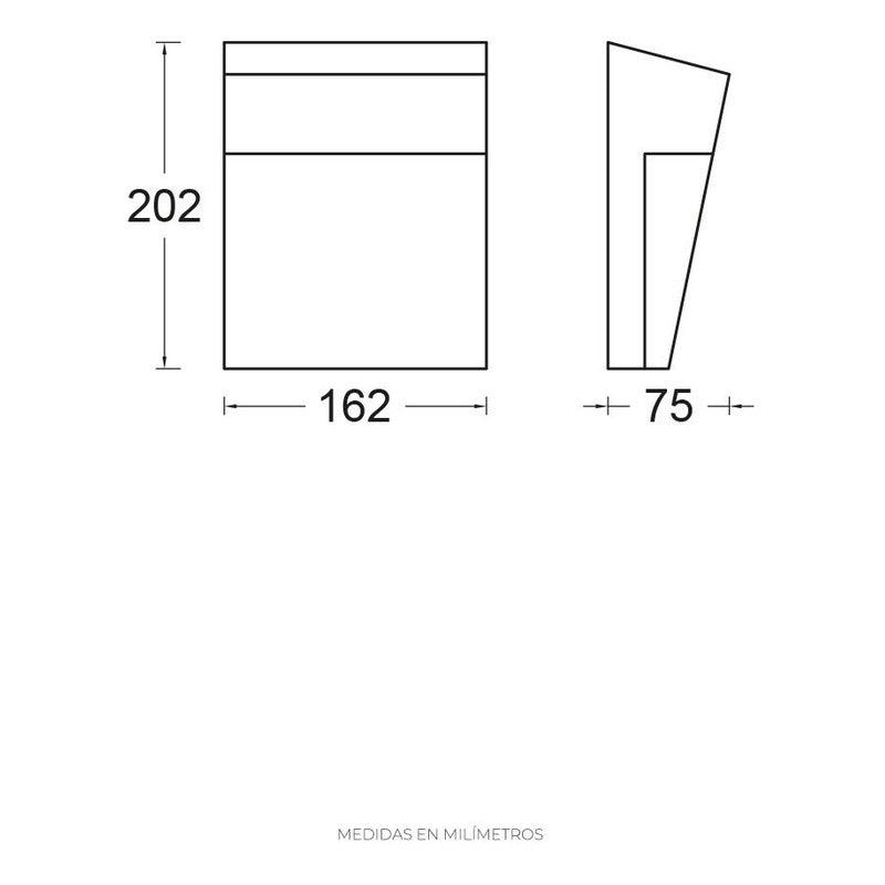 Luminaria LED Exterior Estevez 19219: 8W, Luz Cálida 3000K, IP54, Sobreponer Pared- LuzDeco