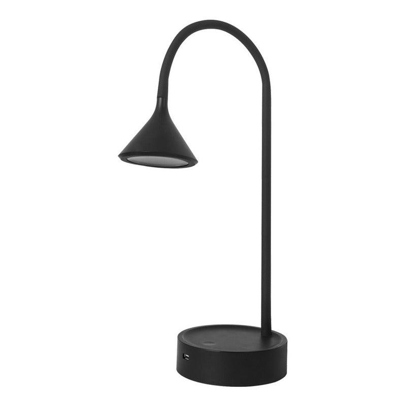 Lámpara LED de Escritorio Estevez EDE-0271-NEG: Luz Cálida, Portátil y Recargable con Cargador USB - LuzDeco