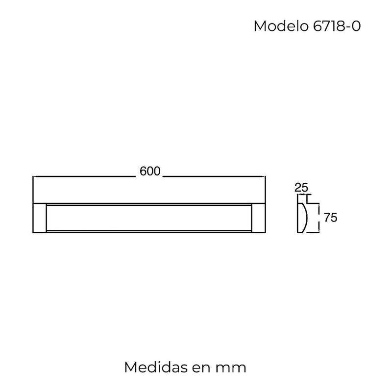 Lámpara Led | 6718 | 18W | Sobreponer Techo | Luz Neutra 4000K | Luminario Lineal - LuzDeco