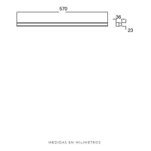  Luminaria LED Lineal Estevez 5608-0: 8W, Luz Neutra 4000K, Enlazable, Ideal Baño y Cocina- LuzDeco