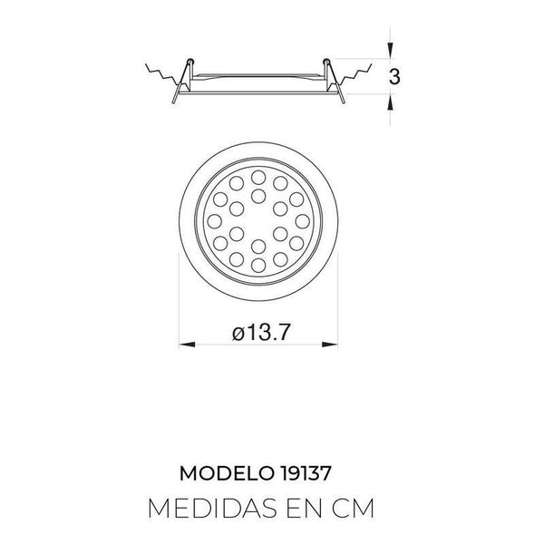 Lámpara Led | 19137 | 9W | Empotrar Techo | Luz Cálida 3000K / Luz Fría 6000K | Orientable - LuzDeco