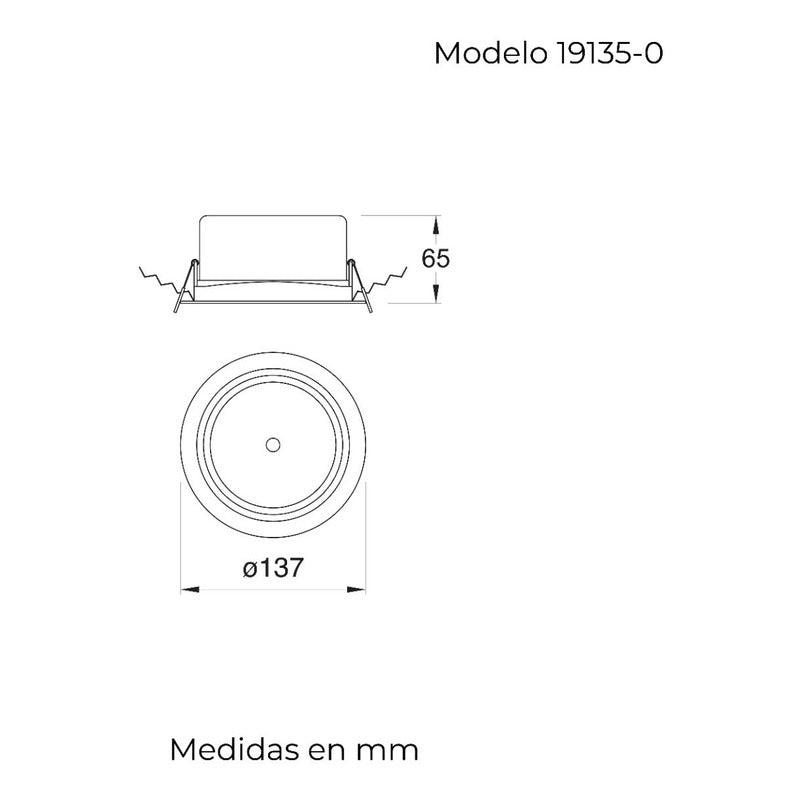 Lámpara Led | 19135 | 18W | Empotrar Techo | Luz Cálida 3000K | Orientable - LuzDeco