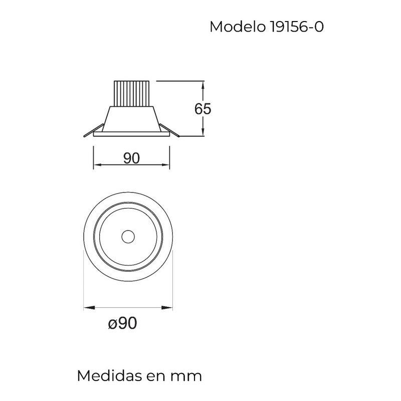 Lámpara Led | 19156 | 5W | Empotrar Techo | Luz Cálida 3000K | Orientable - LuzDeco