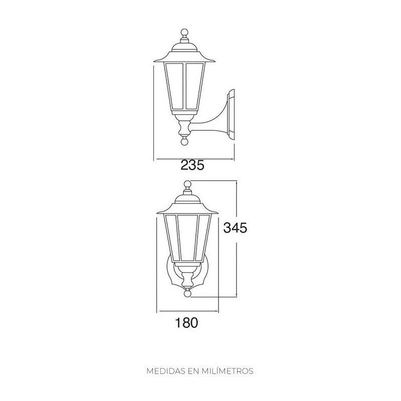  Lámpara LED Exterior con Sensor de Movimiento Estevez A-427 - Foco E26 - IP65- LuzDeco