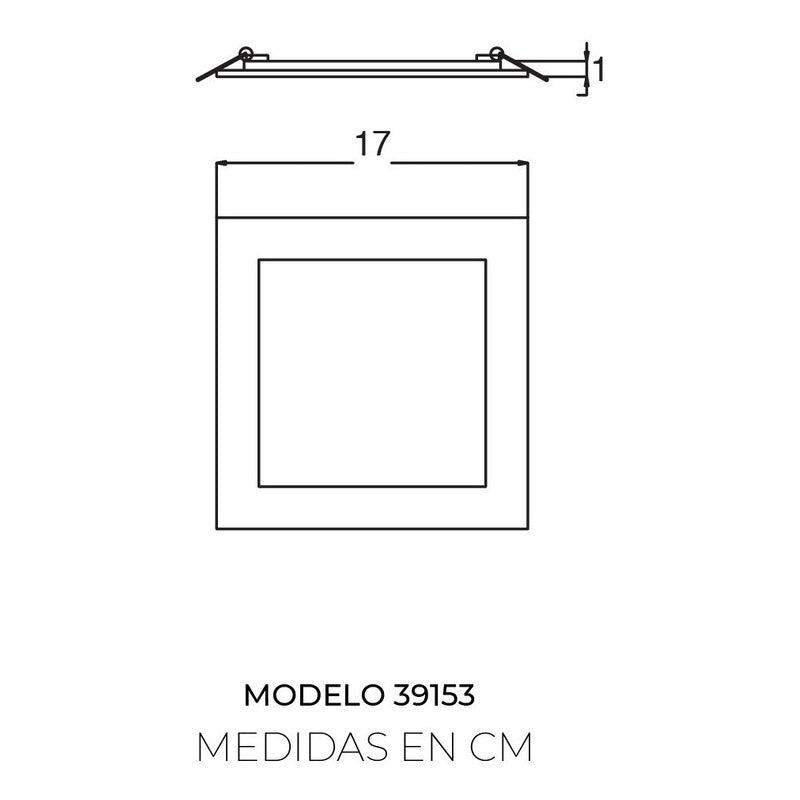 Lámpara LED Panel Cuadrado Estevez 12W - Luz Cálida/Fría Ajustable, Empotrable Techo, Modelo 39153-0-WW - LuzDeco