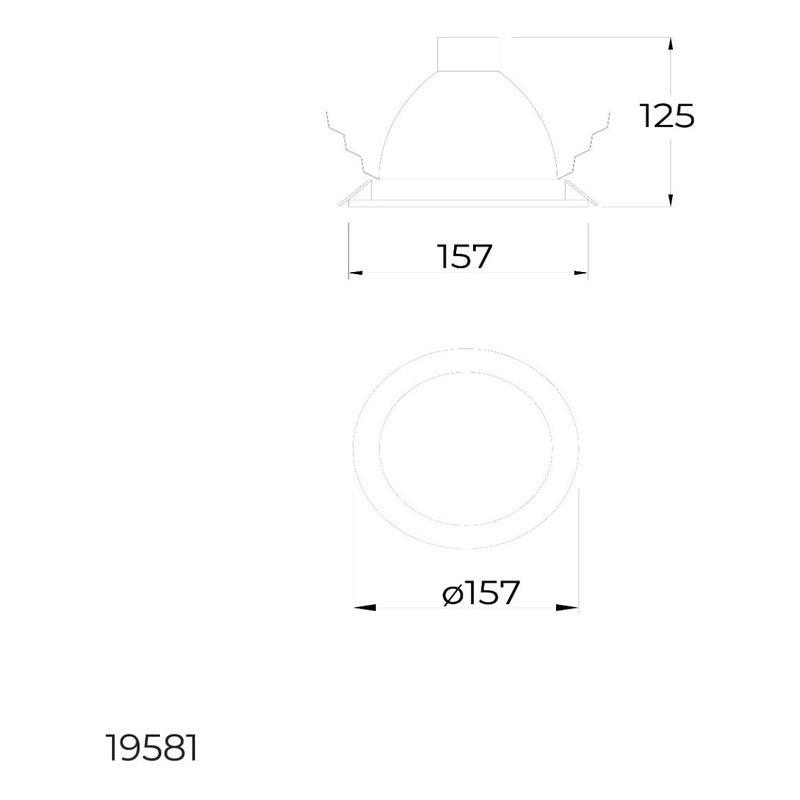 Estevez Luminario Empotrable En Techo Downlight 15w /il - LuzDeco