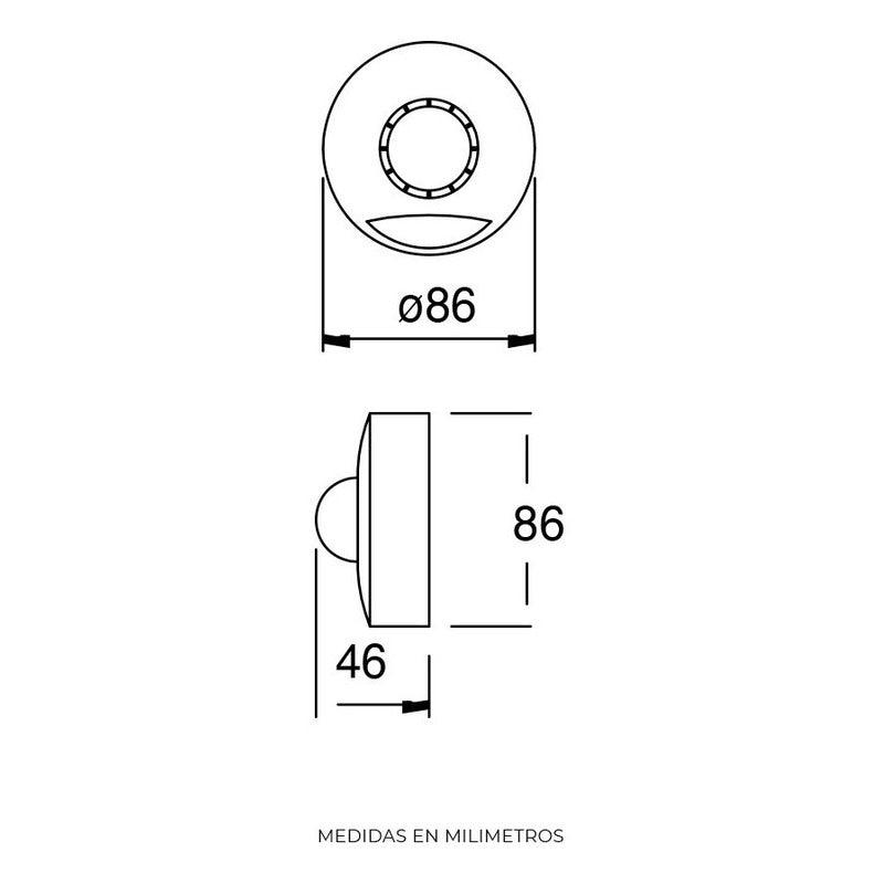 Sensor de Movimiento | A-204 | Inalámbrico | Luz integrada | Para muro - LuzDeco