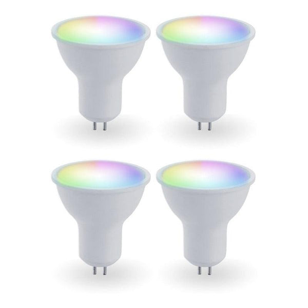 4 Focos LED | ES-E81164 | 5W | Base GU5.3 MR16 | Smart RGB | Alexa / Google Home - LuzDeco