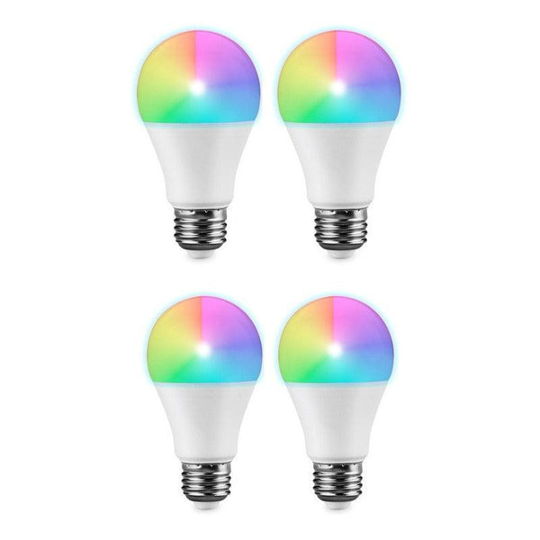 Pack de 4 Focos LED Inteligentes E26 Estevez ES-E81193-09-RGB*4 - RGB, Alexa, Google Home - Control por Voz- LuzDeco