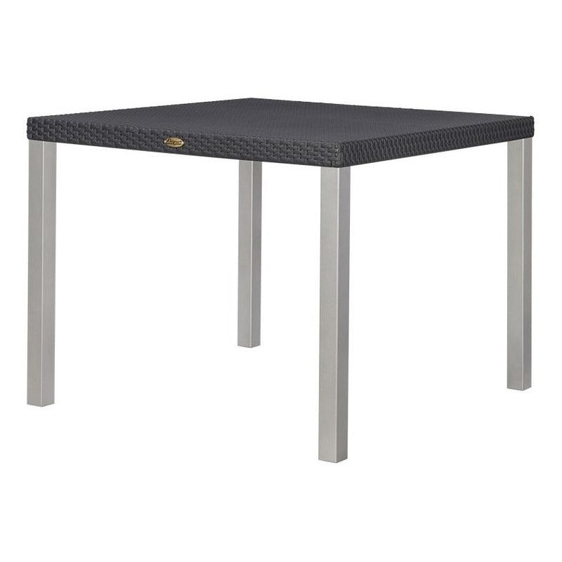 Lagoon Comedor con 4 Sillas Tipo Ratán para Exterior e Interior con Protección Solar UV, Mesa Oslo 7020 + Silla Koppla 7027 - LuzDeco