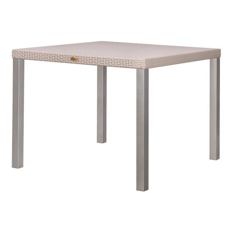 Lagoon Comedor con 4 Sillas Tipo Ratán para Exterior e Interior con Protección Solar UV, Mesa Oslo 7020 + Silla Koppla 7027 - LuzDeco