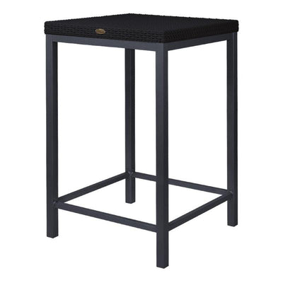 Lagoon Mesa Alta de Bar Tipo Rattan, Polipropileno con Patas de Acero, Apta para Exterior Techado, Modelo Russ 7022BT