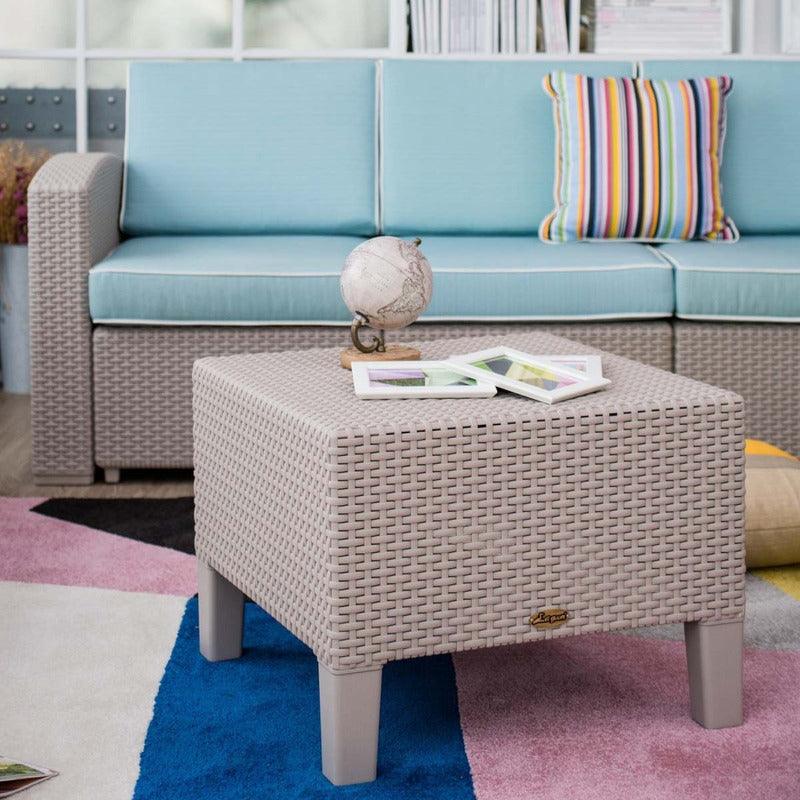 Lagoon, Magnolia 7023LC, Sillón doble, Love seat de rattan, Sillón para exterior, Love seat apto para exterior, Sillón de jardín, Rattan sintético, Cojines resistentes a la intemperie, Mobiliario de terraza, Estilo contemporáneo, Comodidad exterior