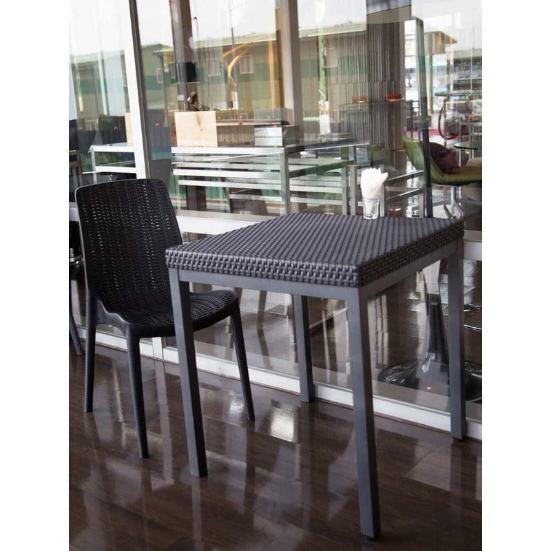 Lagoon, Russ 7022DT, Mesa de comedor, Mesa de comedor para exterior, Mesa de comedor para interior, Muebles de rattan, Rattan sintético, Mobiliario de terraza, Diseño en rattan, Resistente a la intemperie, Muebles resistentes UV, Muebles de mimbre sintético.